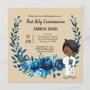 Invitation Couronne bleue de la Sainte Communion
