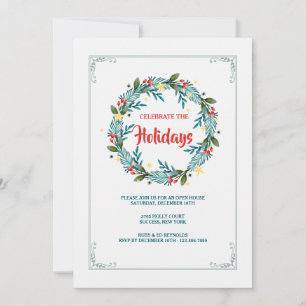 Invitation Couronne Bleue et Baies