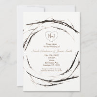 Couronne de brindilles et branches rustiques pour