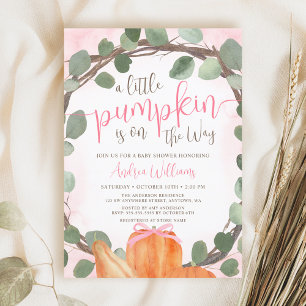 Invitation Couronne de eucalyptus et citrouille d'automne pou