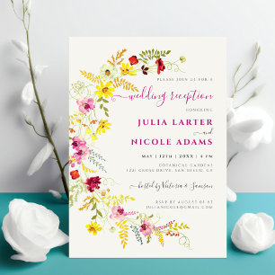 Invitation Couronne de fleurs d'orchidée sauvage violette pou