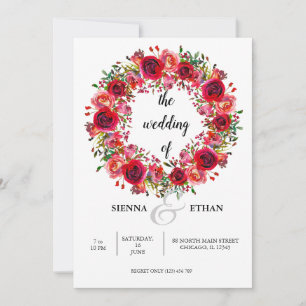 Invitation Couronne de fleurs pour toutes occasions