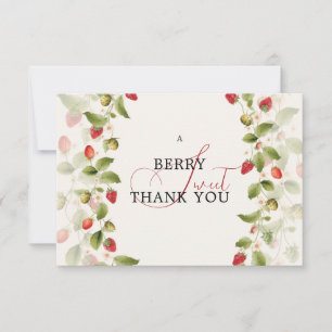 Invitation Couronne de fleurs sauvages de fraises douces roug
