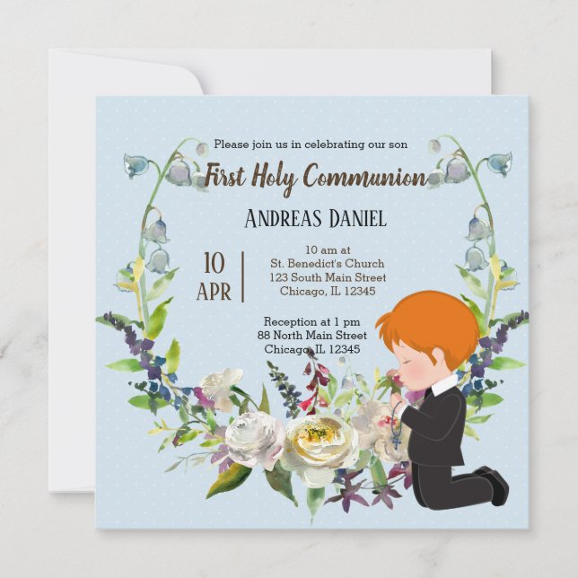 Invitation Couronne de la Sainte Communion (Devant)