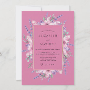 Invitation Couronne de mariage aux pétales d'orchidée
