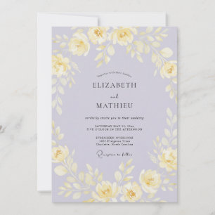 Invitation Couronne de mariage Bohème chic en Pervenche