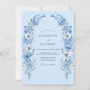 Invitation Couronne de mariage Ciel de Bleuet