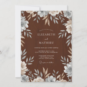 Invitation Couronne de mariage en crème de chocolat