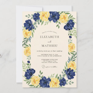 Invitation Couronne de Mariage Fleur de Moutarde
