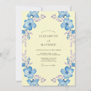 Invitation Couronne de mariage lilas barbeau