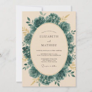 Invitation Couronne de Mariage Pivoine Essence