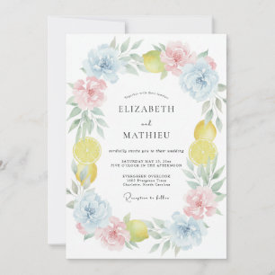 Invitation Couronne de mariage Sky Lemon