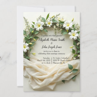 Invitation Couronne de mariée Lily
