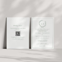 Couronne de monogramme de feuille Vert sauge Code 