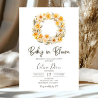 Couronne de narcisses floraux de printemps Baby Sh