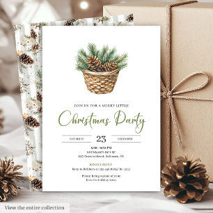 Invitation Couronne de pin bohémienne confortable et minimali