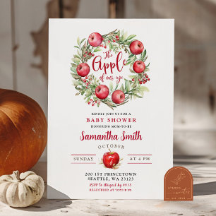 Invitation Couronne de pommes Baby Shower