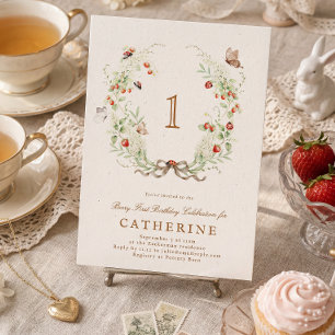 Invitation Couronne de première année de Berry Fête de jardin