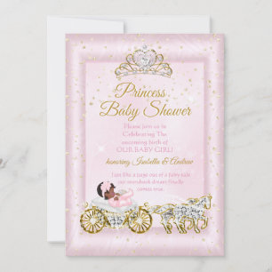 Invitation Couronne de Trône pour Baby Shower Princesse Carro