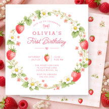 Couronne d'invitation pour le premier anniversaire