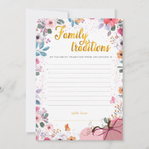 Invitation Couronne florale Petite Citrouille Tradition famil