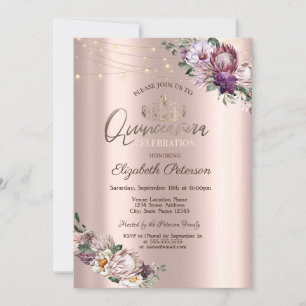 Invitation Couronne,Guirlandes Lumineuses Fleurs Tropicales Q