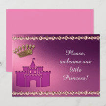 Couronne personnalisée et château violet