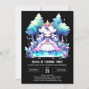 Invitation Couronne princesse Anniversaire