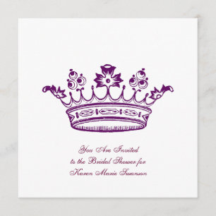 Invitation Couronne violette