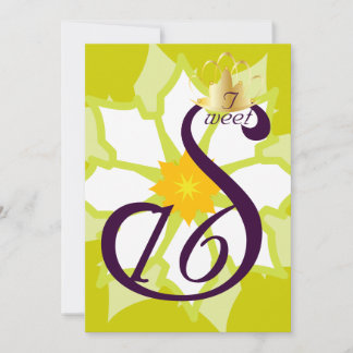 Invitation Couronnement Purple Swan Sweet Sixteen - Personnal