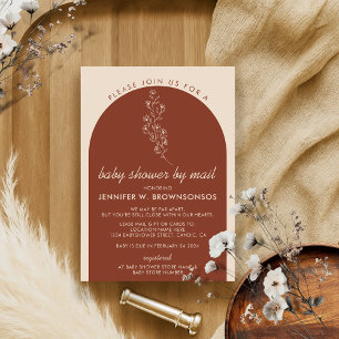 Invitation Courrier de la baby shower d'été automne Fleur de 