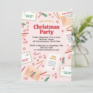 Invitation Courrier et lettres de vacances à Père Noël - Joye