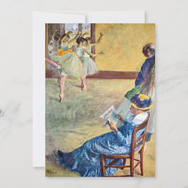 Invitation Cours de danse, le ballet par Edgar Degas (Devant)