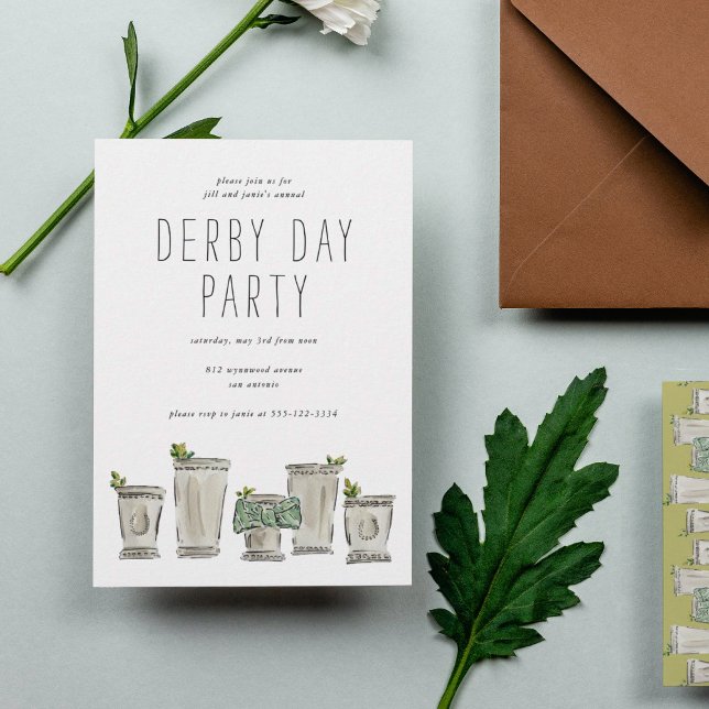 Invitation Course Cheval de Mint Julep Derby Day Party (Créateur téléchargé)