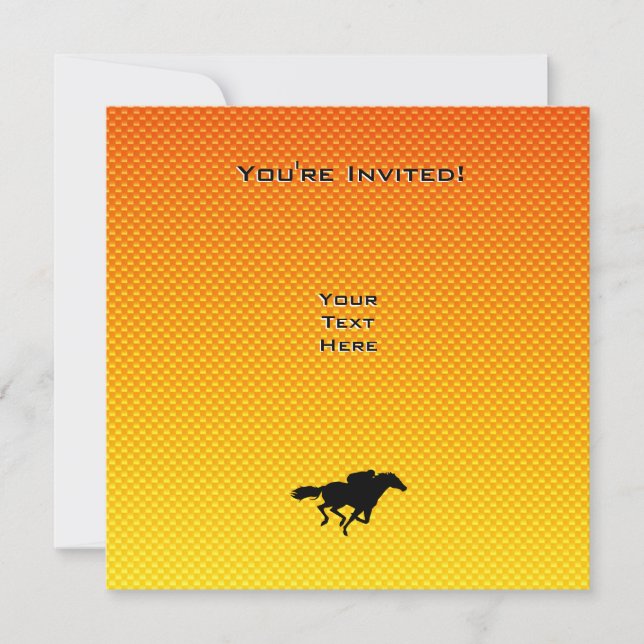 Invitation Course de chevaux (Devant)