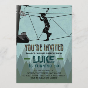 Invitation Course de corde Zipline Aventure en plein air Anni