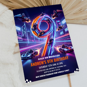 Invitation Course de Kart pour un 9ème Anniversaire