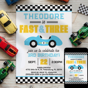 Invitation Course Rapide & Trois 3e Anniversaire de la Voitur