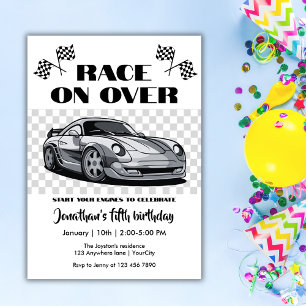 Invitation Course sur plus Silver voiture course moderne n'im