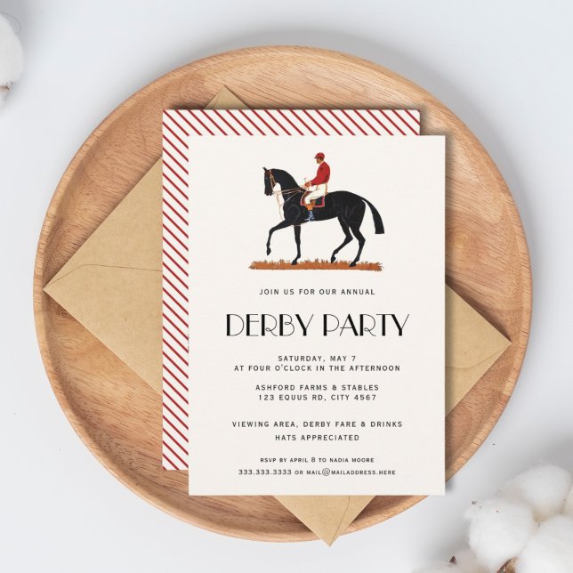 Invitation Course vintage Jockey Derby Party (Créateur téléchargé)