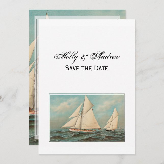 Invitation Courses de Yachts de Collection Maritimes #1 Sauve (Devant / Derrière)