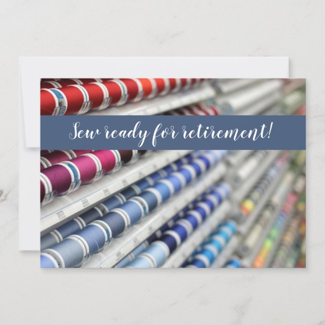 Invitation Cousez prêt pour l'invitation de retraite (Devant)