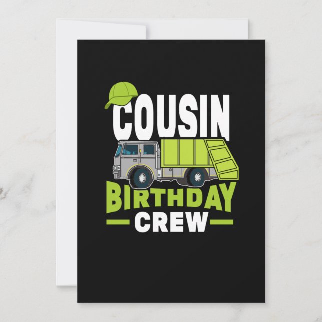 Invitation Cousin Anniversaire Équipement Chariot (Devant)
