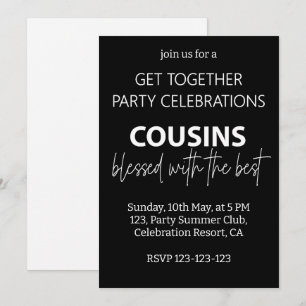 Invitation Cousins Bénis Avec La Meilleure Fête De Réunion De