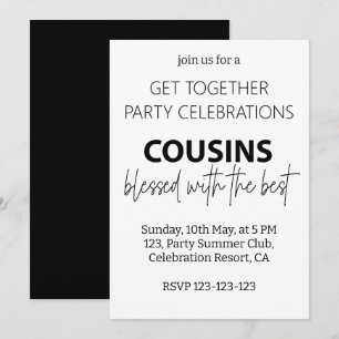 Invitation Cousins Bénis Avec La Meilleure Fête De Réunion De