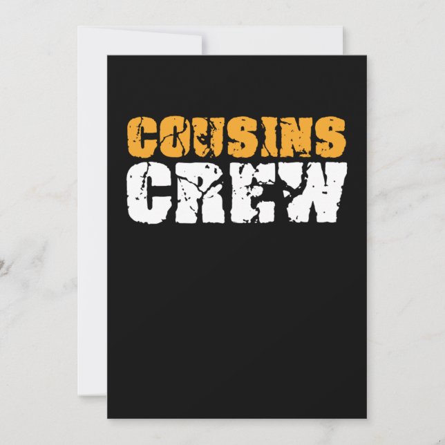 Invitation Cousins Crew Soeur Frère Tante Oncle Famille Cadea (Devant)