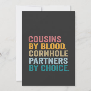 Invitation Cousins Par Sang Cornhole Partenaires Par Choice F