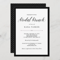 Couture élégante| Brunch nuptial noir et blanc