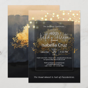 Invitation Couvert de braises Design minimaliste
