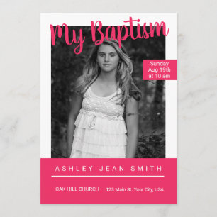 Invitation Couverture de magazine Ado Baptême